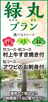 緑丸プラン 選べる3コースをご用意しております